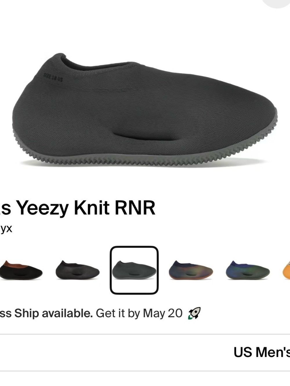 Yeezy Knit RNR Slip-On Shoe - Black